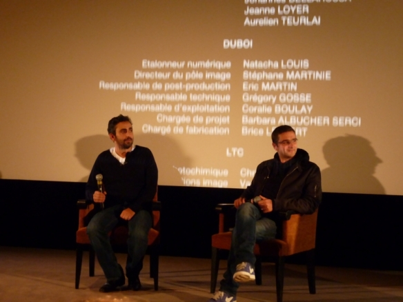 Eric Toledano et Olivier Nakache (réalisateurs du film) lors de la projection privée "Intouchables" organisée chez Canal +